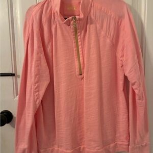 Lilly Pulitzer Pink Quarter-Zip Sweatshirt